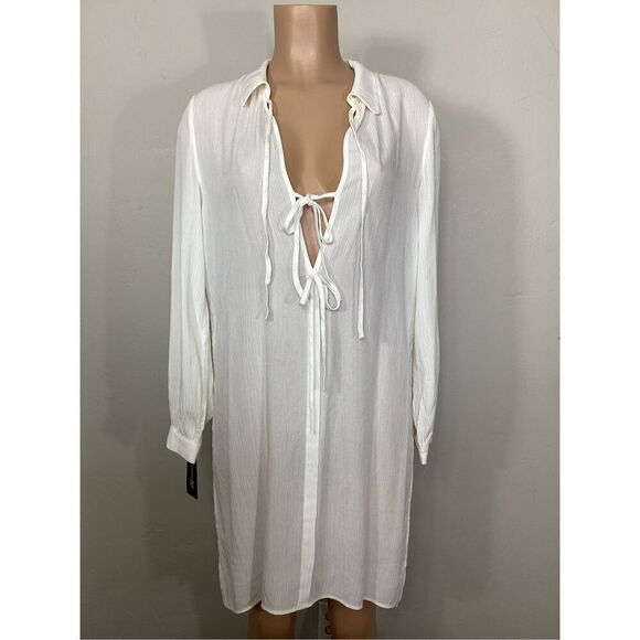 New. International concepts Ivory crepe cover up. Medium. Retails $99 - Picture 2 of 8